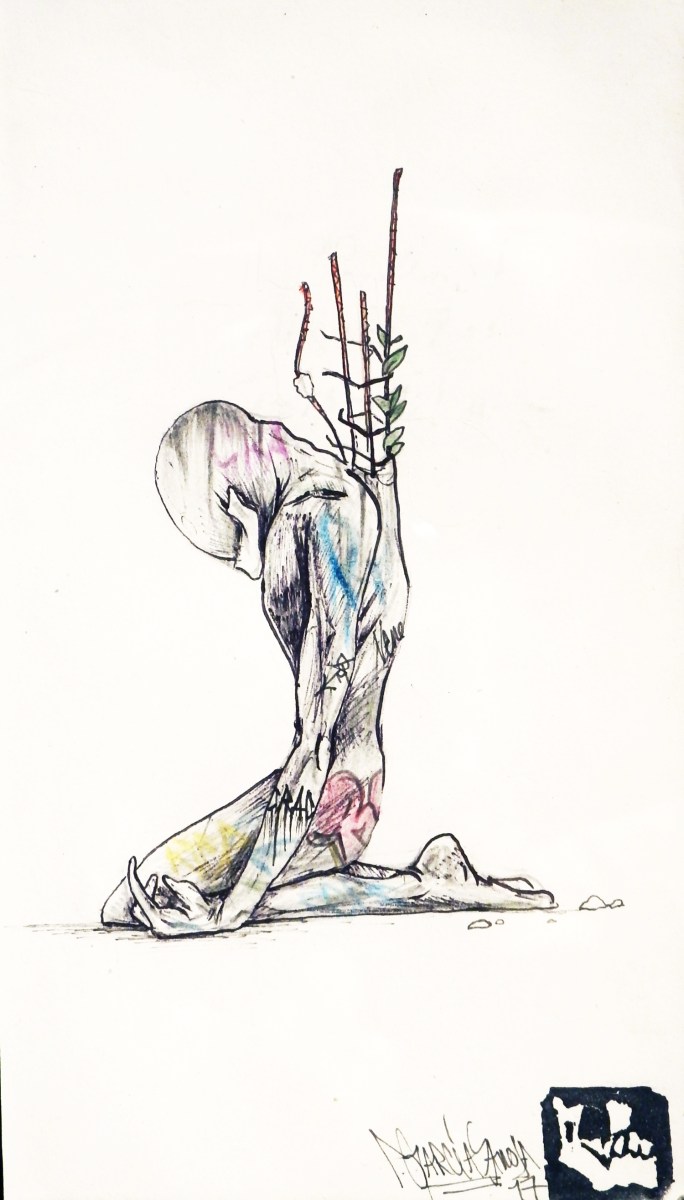 Propongo realizar una instalación de cinco esculturas de gran formato elaboradas en concreto, hierro y vidrio, estableciendo una relación de la geometría ortogonal y vertical de la arquitectura moderna con lo orgánico y natural del cuerpo humano, usando lo figurativo para hacer un vínculo de cómo está directamente conectado nuestro modo de pensar y el hecho de habitar