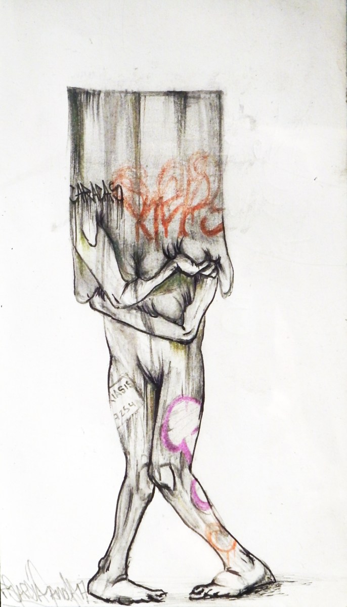 Propongo realizar una instalación de cinco esculturas de gran formato elaboradas en concreto, hierro y vidrio, estableciendo una relación de la geometría ortogonal y vertical de la arquitectura moderna con lo orgánico y natural del cuerpo humano, usando lo figurativo para hacer un vínculo de cómo está directamente conectado nuestro modo de pensar y el hecho de habitar