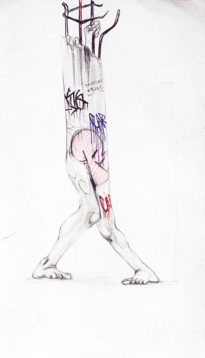 Propongo realizar una instalación de cinco esculturas de gran formato elaboradas en concreto, hierro y vidrio, estableciendo una relación de la geometría ortogonal y vertical de la arquitectura moderna con lo orgánico y natural del cuerpo humano, usando lo figurativo para hacer un vínculo de cómo está directamente conectado nuestro modo de pensar y el hecho de habitar